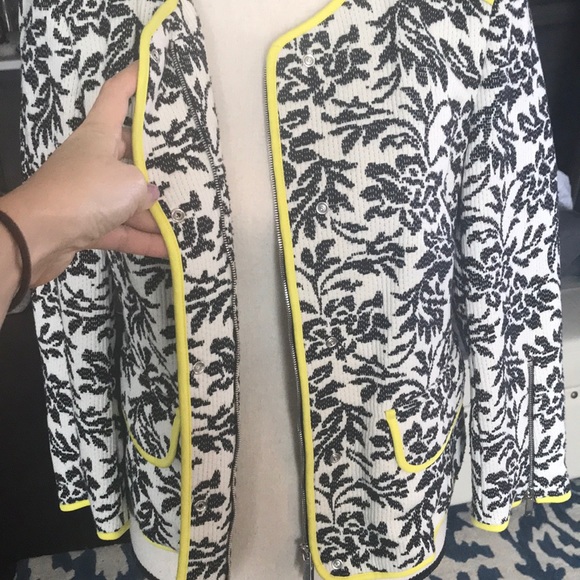 NWT Karen Millen Black/white/yellow flower blazer - Picture 5 of 8